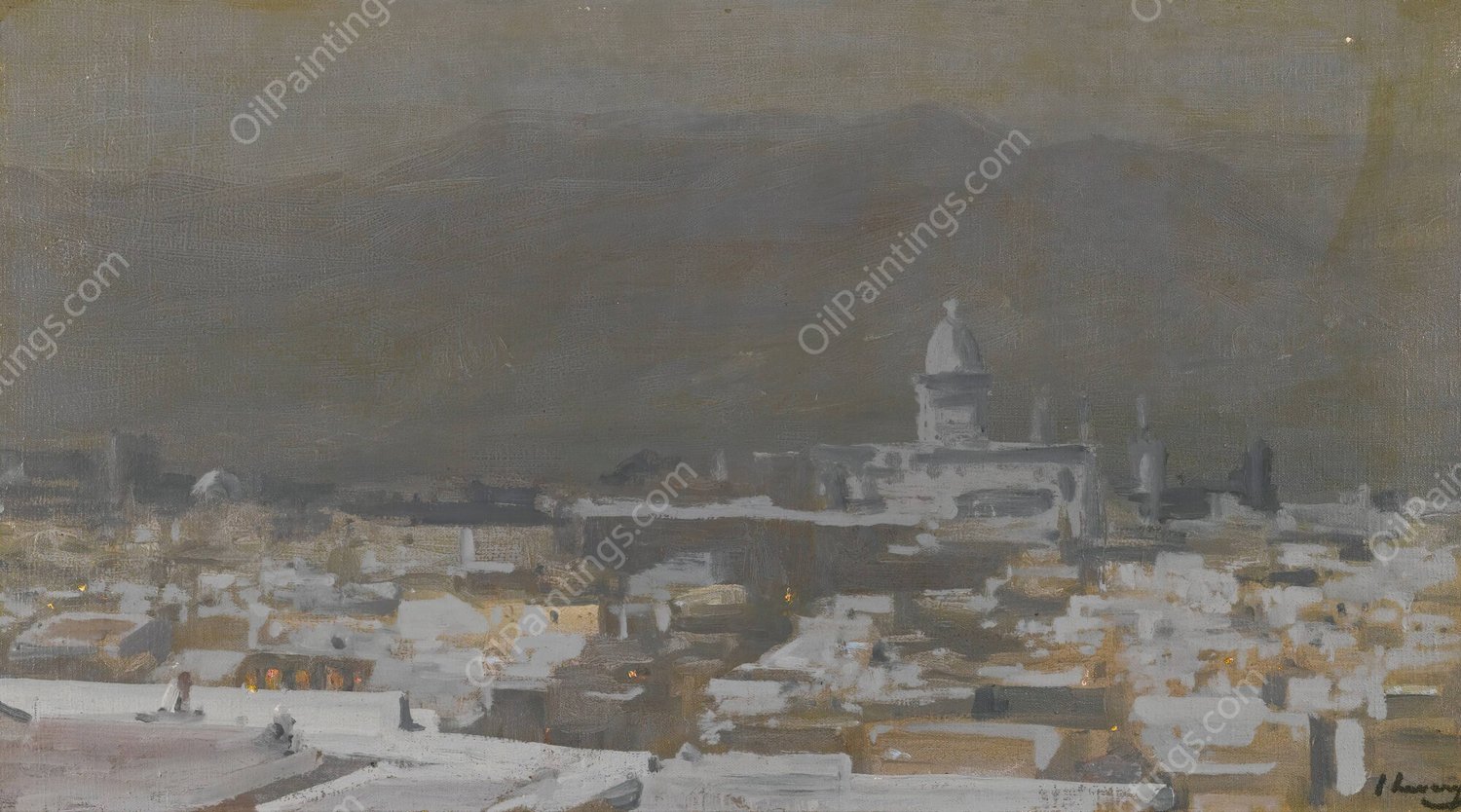 Moonlight, Tetuan, Morocco  by Sir John Lavery - Hand-Painted Oil Painting Reproduction