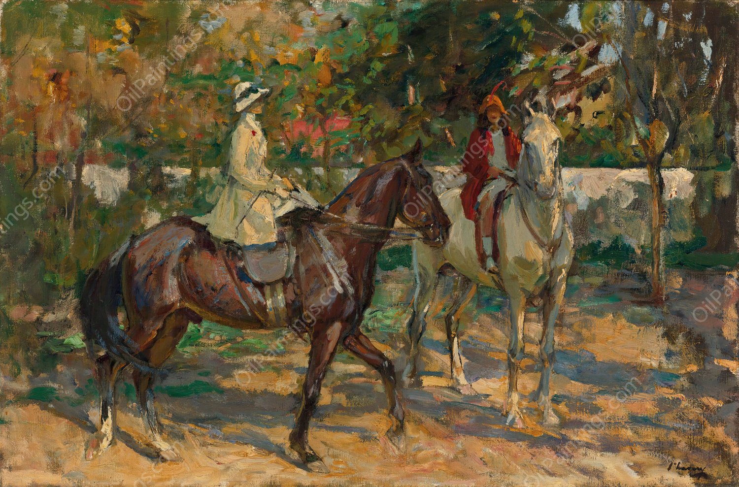 The Morning Ride by Sir John Lavery - Hand-Painted Oil Painting Reproduction