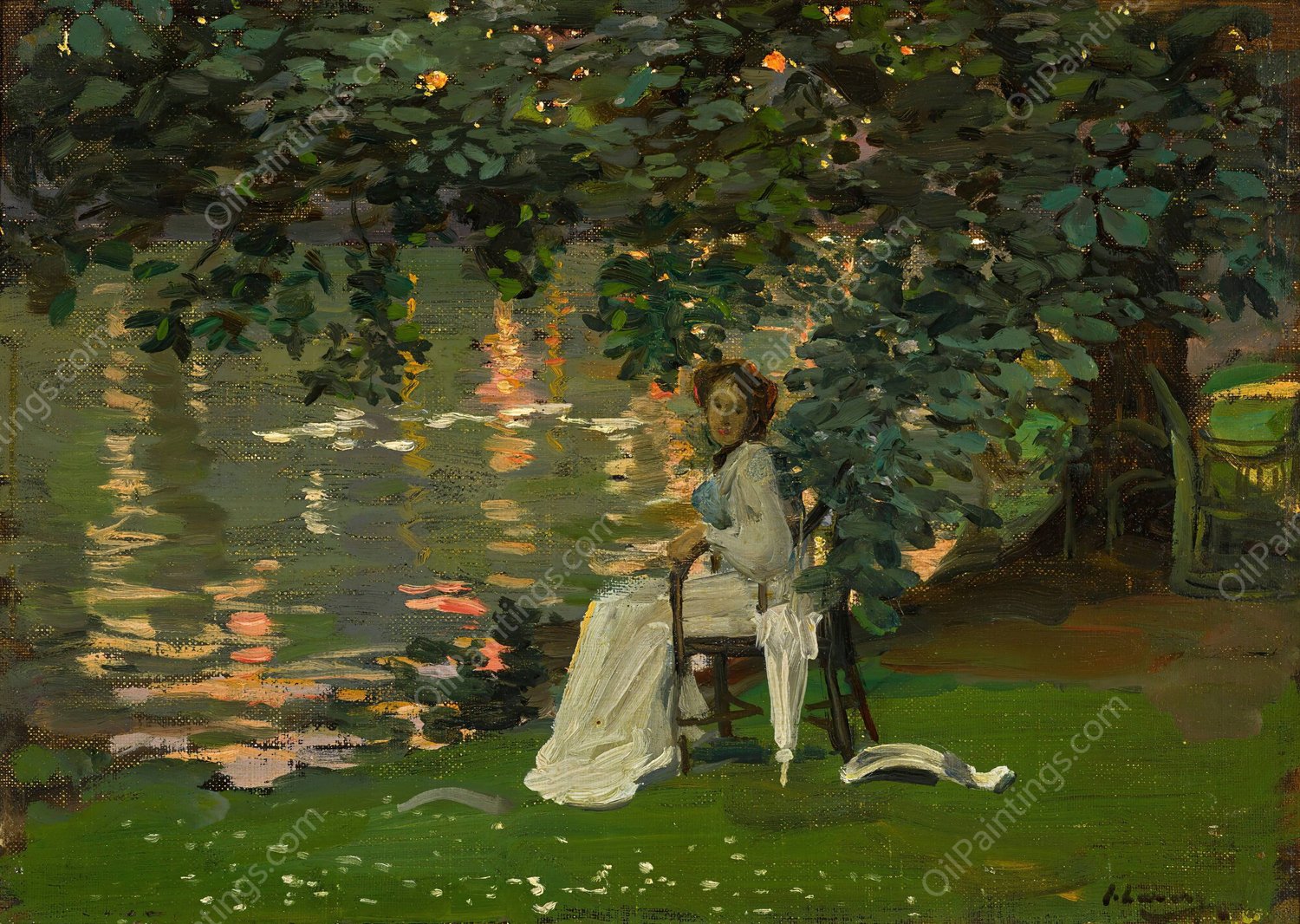 Under The Trees, Ranelagh by Sir John Lavery - Hand-Painted Oil Painting Reproduction
