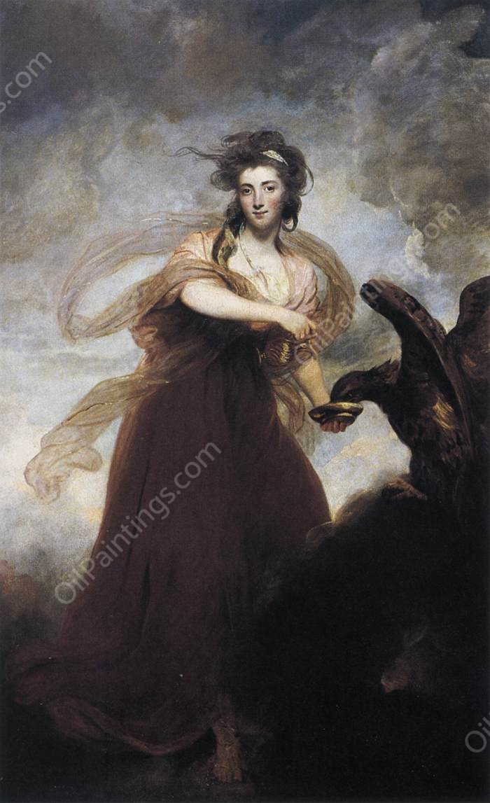Mrs. Musters as Hebe by Sir Joshua Reynolds - Hand-Painted Oil Painting Reproduction