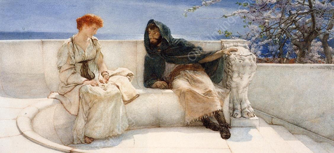 A Declaration by Sir Lawrence Alma-Tadema - Hand-Painted Oil Painting Reproduction