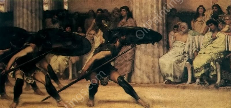 A Pyhhric Dance by Sir Lawrence Alma-Tadema - Hand-Painted Oil Painting Reproduction