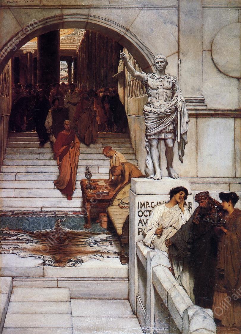 An Audience at Agrippa's by Sir Lawrence Alma-Tadema - Hand-Painted Oil Painting Reproduction