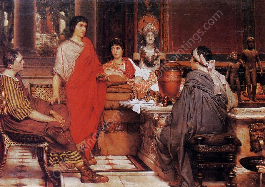 Catullus at Lesbia's by Sir Lawrence Alma-Tadema - Hand-Painted Oil Painting Reproduction