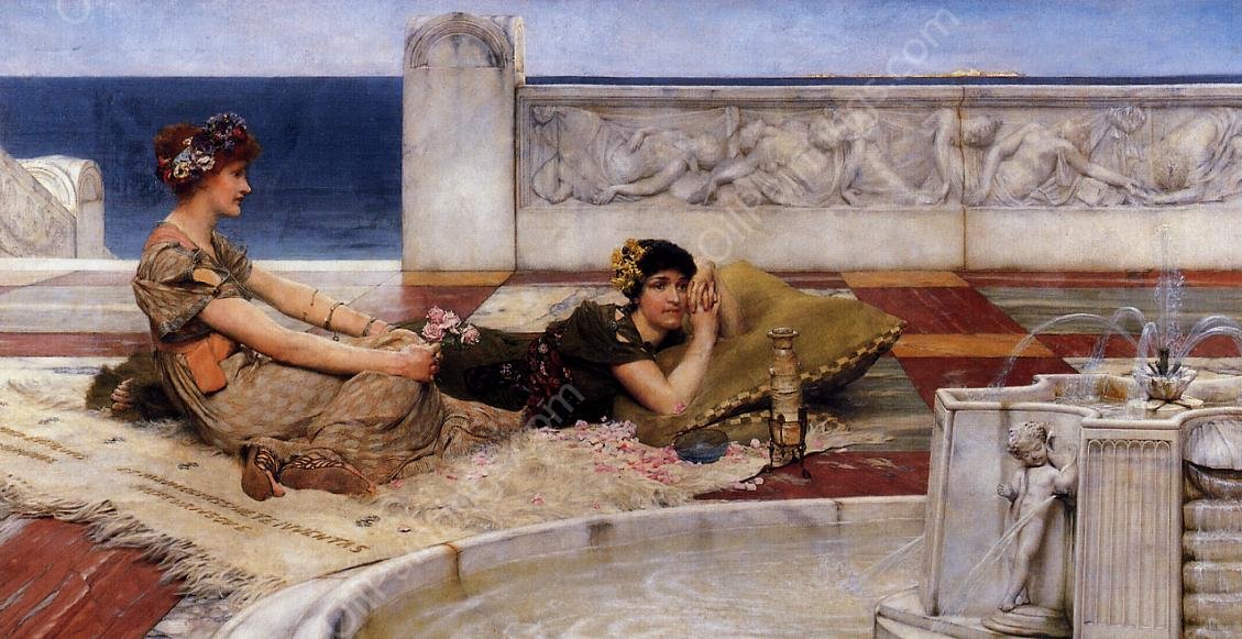 Loves Votaries by Sir Lawrence Alma-Tadema - Hand-Painted Oil Painting Reproduction