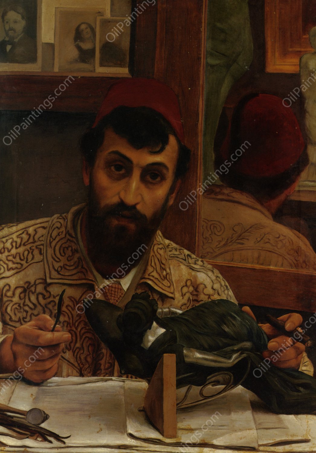 Portrait of Professor Giovanni Battista Amendola by Sir Lawrence Alma-Tadema - Hand-Painted Oil Painting Reproduction