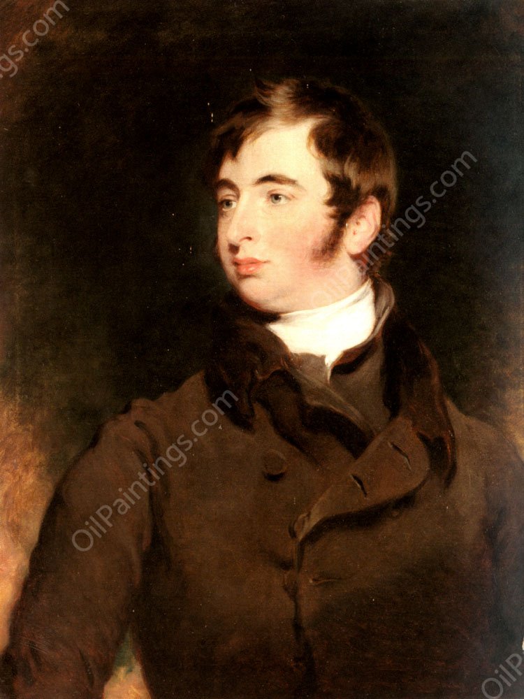 Portrait of George Charles Pratt, Earl of Brecknock 1799-1866 by Sir Thomas Lawrence - Hand-Painted Oil Painting Reproduction