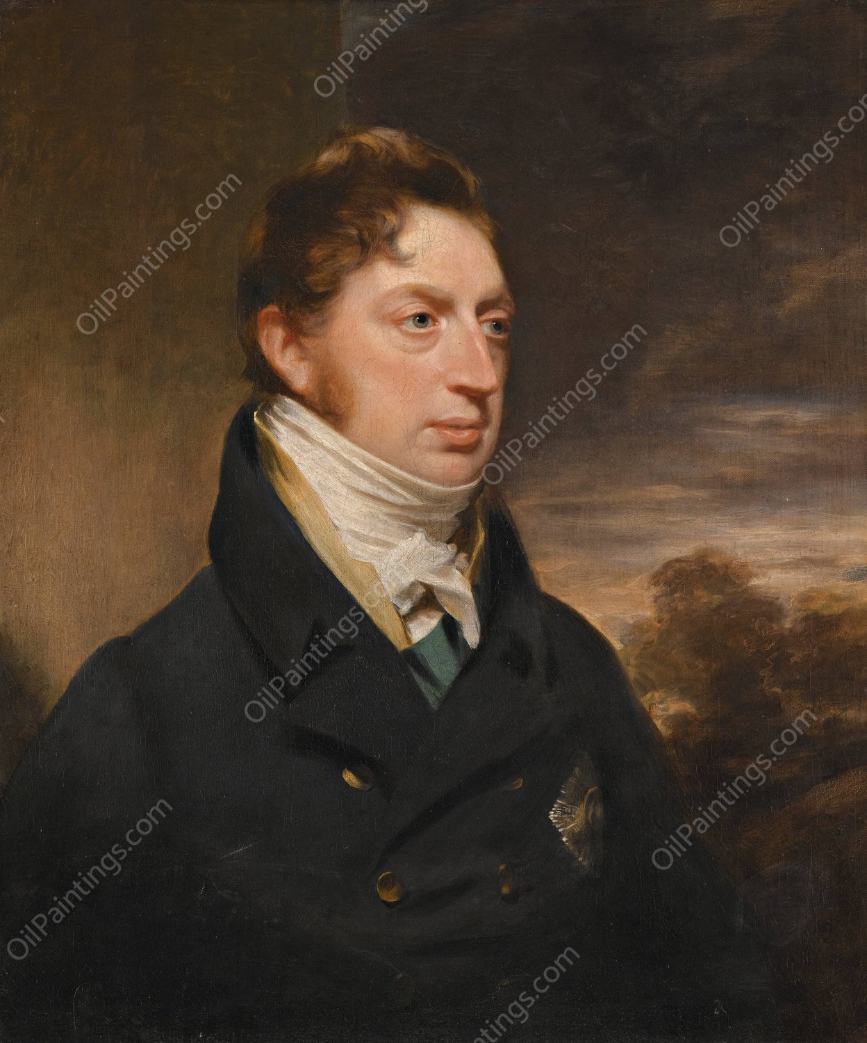 Portrait of Charles Brudenell-Bruce, 1st Marquess of Ailesbury  by Sir William Beechey - Hand-Painted Oil Painting Reproduction
