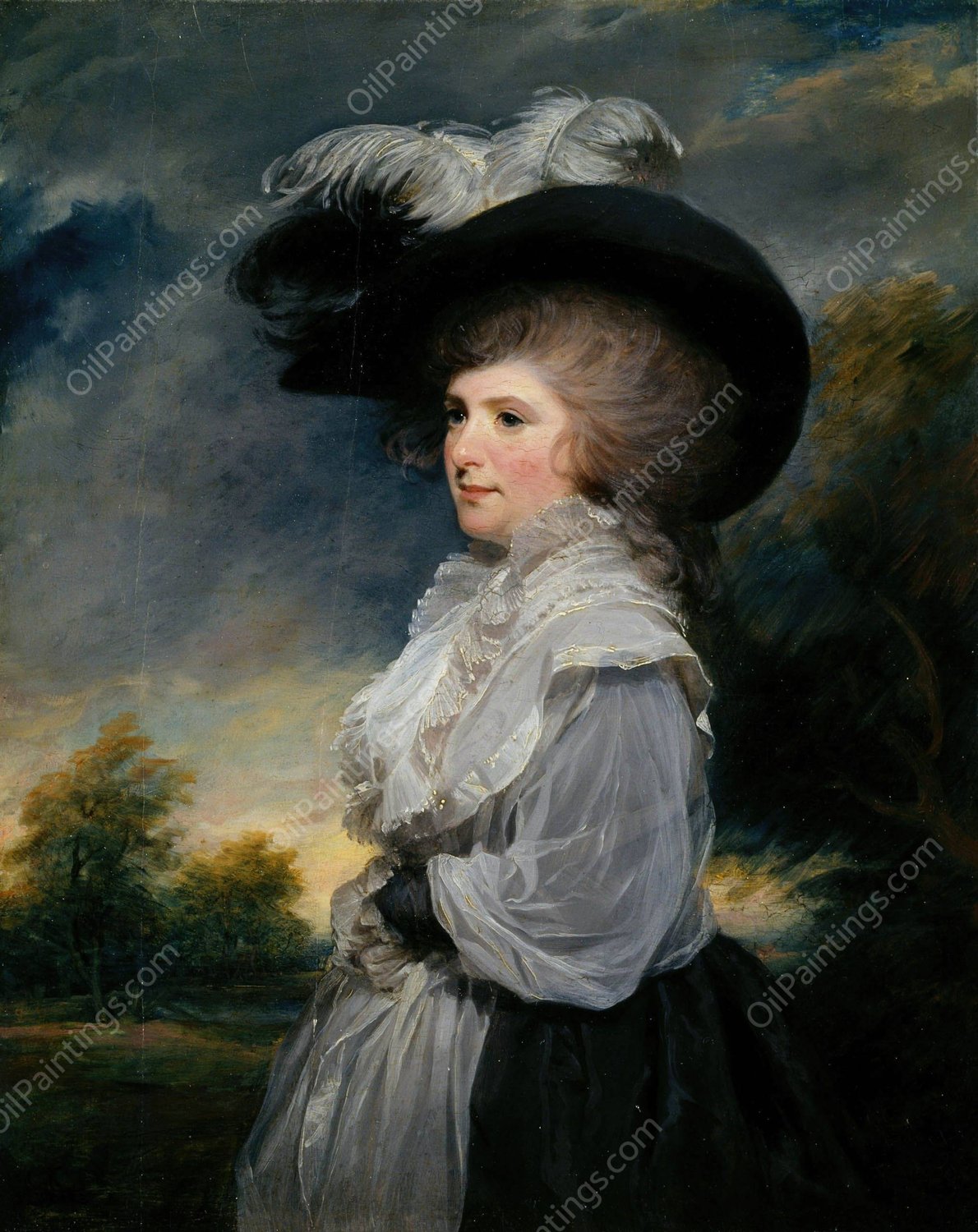 Portrait of Mary Constance  by Sir William Beechey - Hand-Painted Oil Painting Reproduction