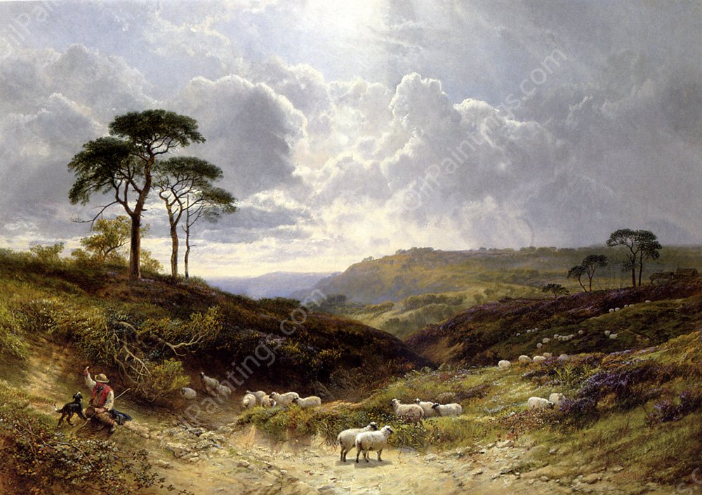 Near Liss, Hampshire by George Snr. Cole - Hand-Painted Oil Painting Reproduction