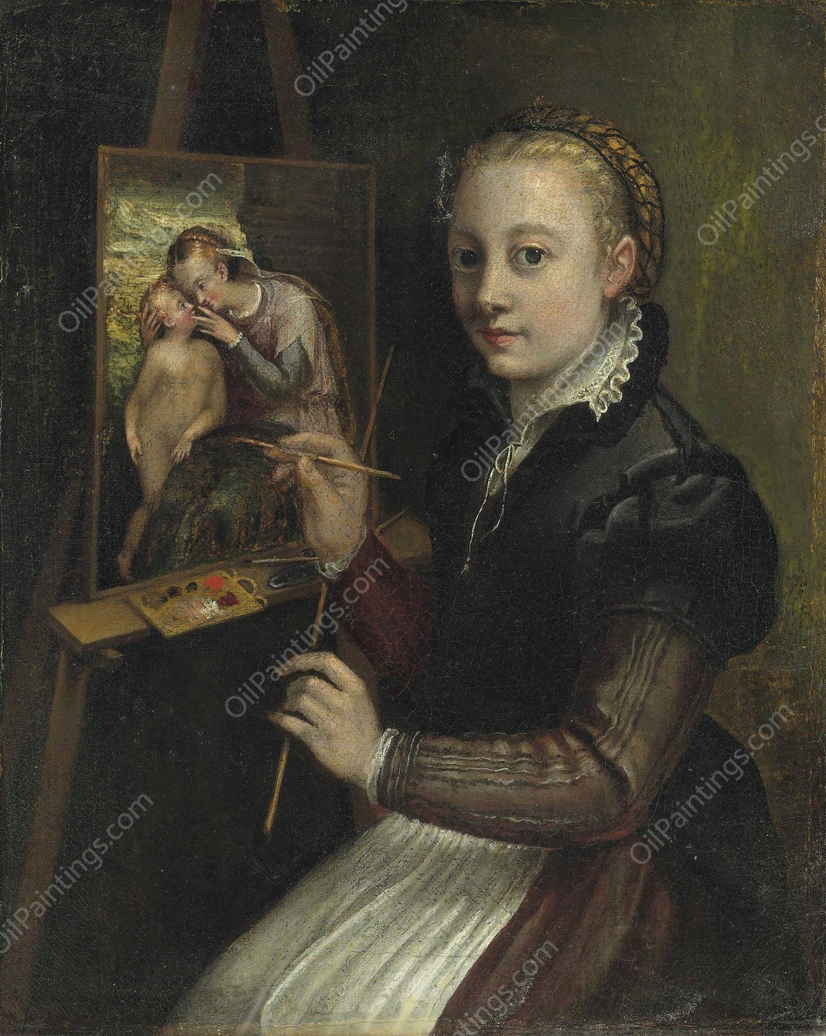 Self Portrait by Sofonisba Anguissola - Hand-Painted Oil Painting Reproduction