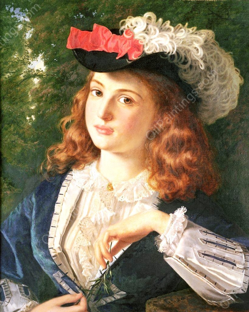 A Spring Beauty by Sophie Anderson - Hand-Painted Oil Painting Reproduction