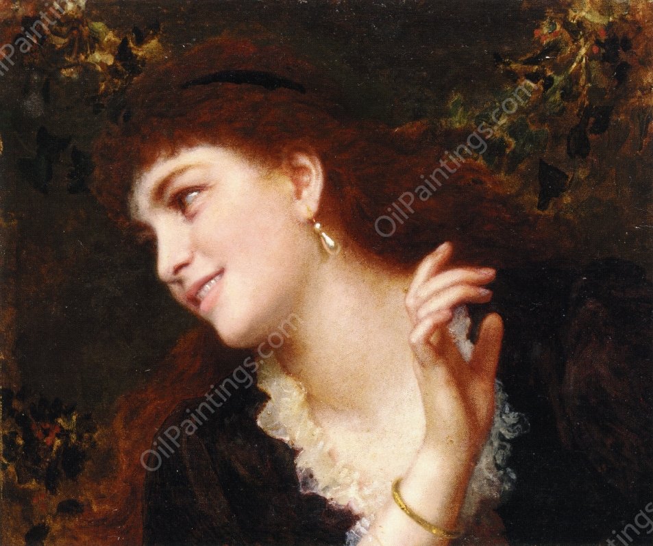 Hanging the Garlands by Sophie Anderson - Hand-Painted Oil Painting Reproduction