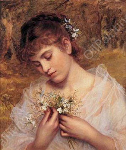 Love In a Mist by Sophie Anderson - Hand-Painted Oil Painting Reproduction
