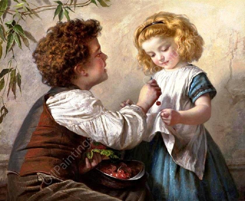 The Cheat by Sophie Anderson - Hand-Painted Oil Painting Reproduction