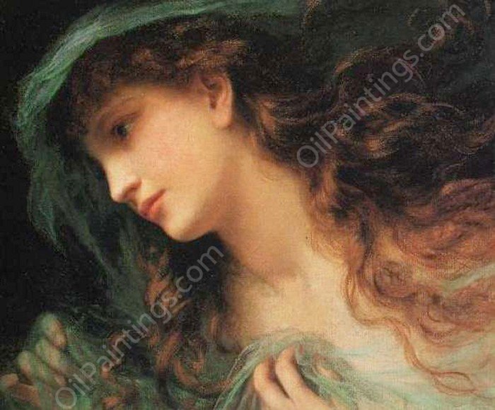 The Head of a Nymph by Sophie Anderson - Hand-Painted Oil Painting Reproduction