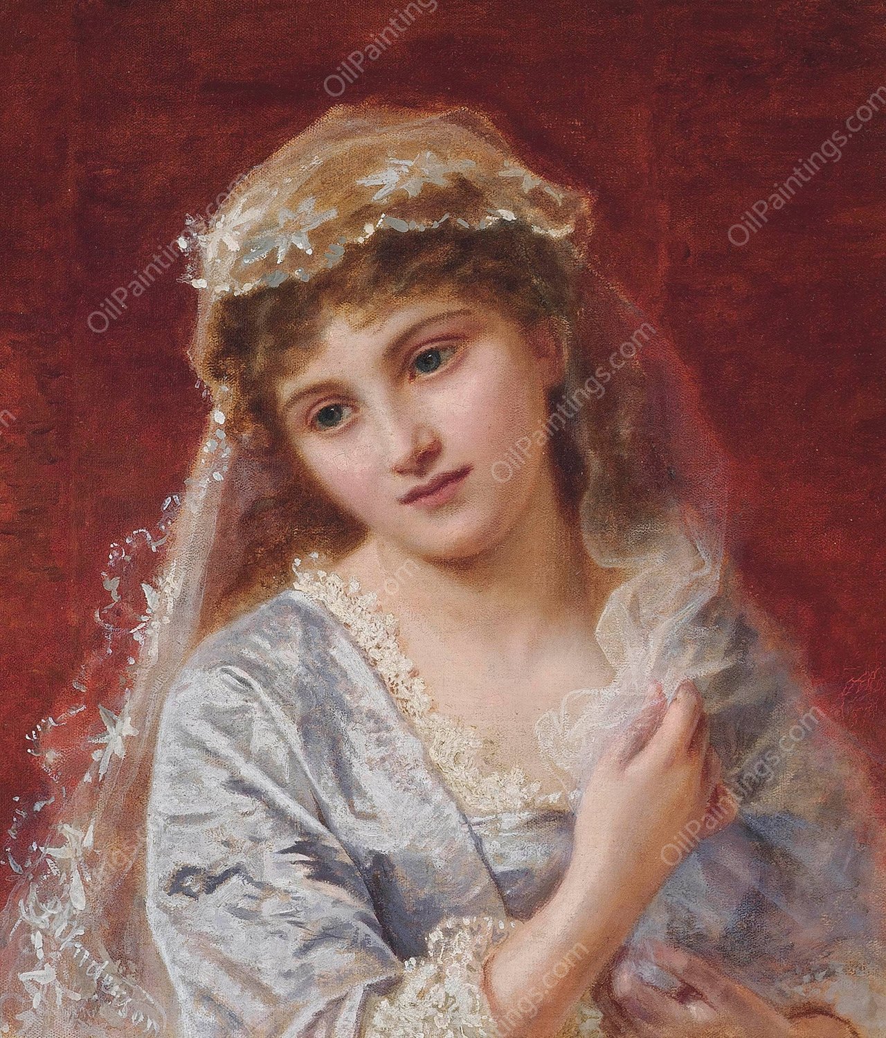 The young bride by Sophie Anderson - Hand-Painted Oil Painting Reproduction