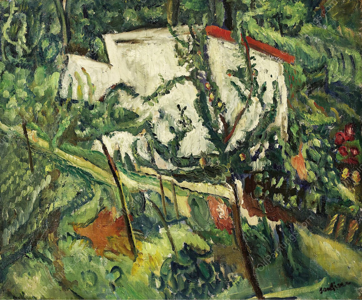 Maison De Clamart  by Chaim Soutine - Hand-Painted Oil Painting Reproduction