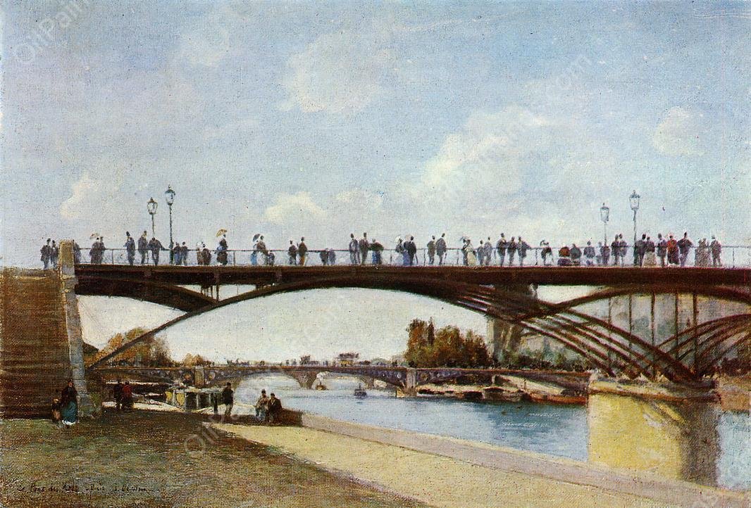 The Pont des Arts, Paris by Stanislas Lepine - Hand-Painted Oil Painting Reproduction