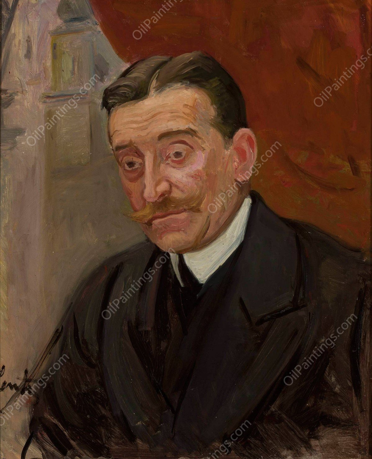 Portrait of Zdzislaw Lubomirski  by Stanislaw Lentz - Hand-Painted Oil Painting Reproduction