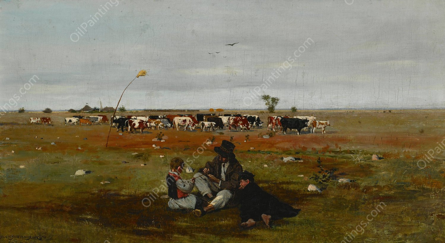 Pasture  by Stanislaw Maslowski - Hand-Painted Oil Painting Reproduction