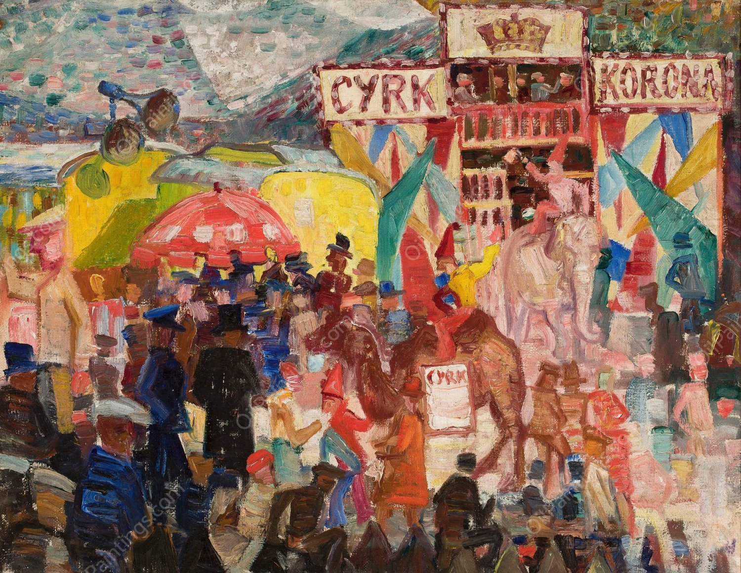 Circus  by Stanislaw Osostowicz - Hand-Painted Oil Painting Reproduction
