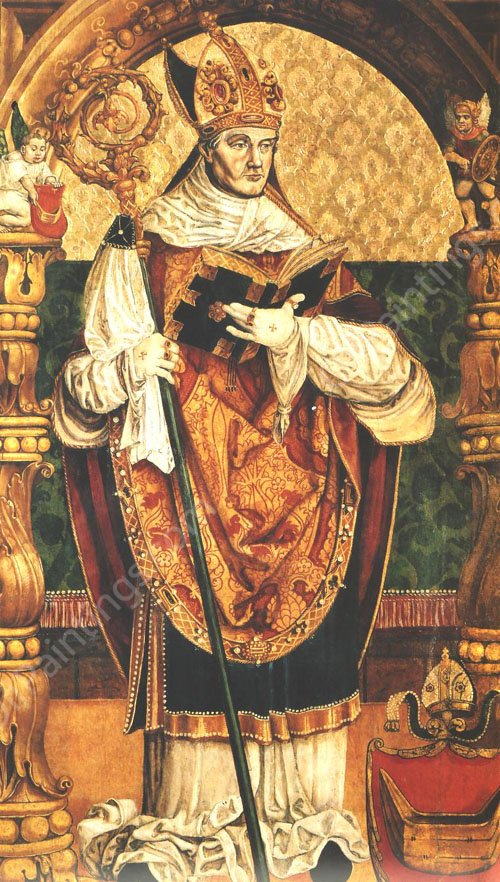 Portrait of Bishop Piotr Tomicki by Stanislaw Samostrzelnik - Hand-Painted Oil Painting Reproduction