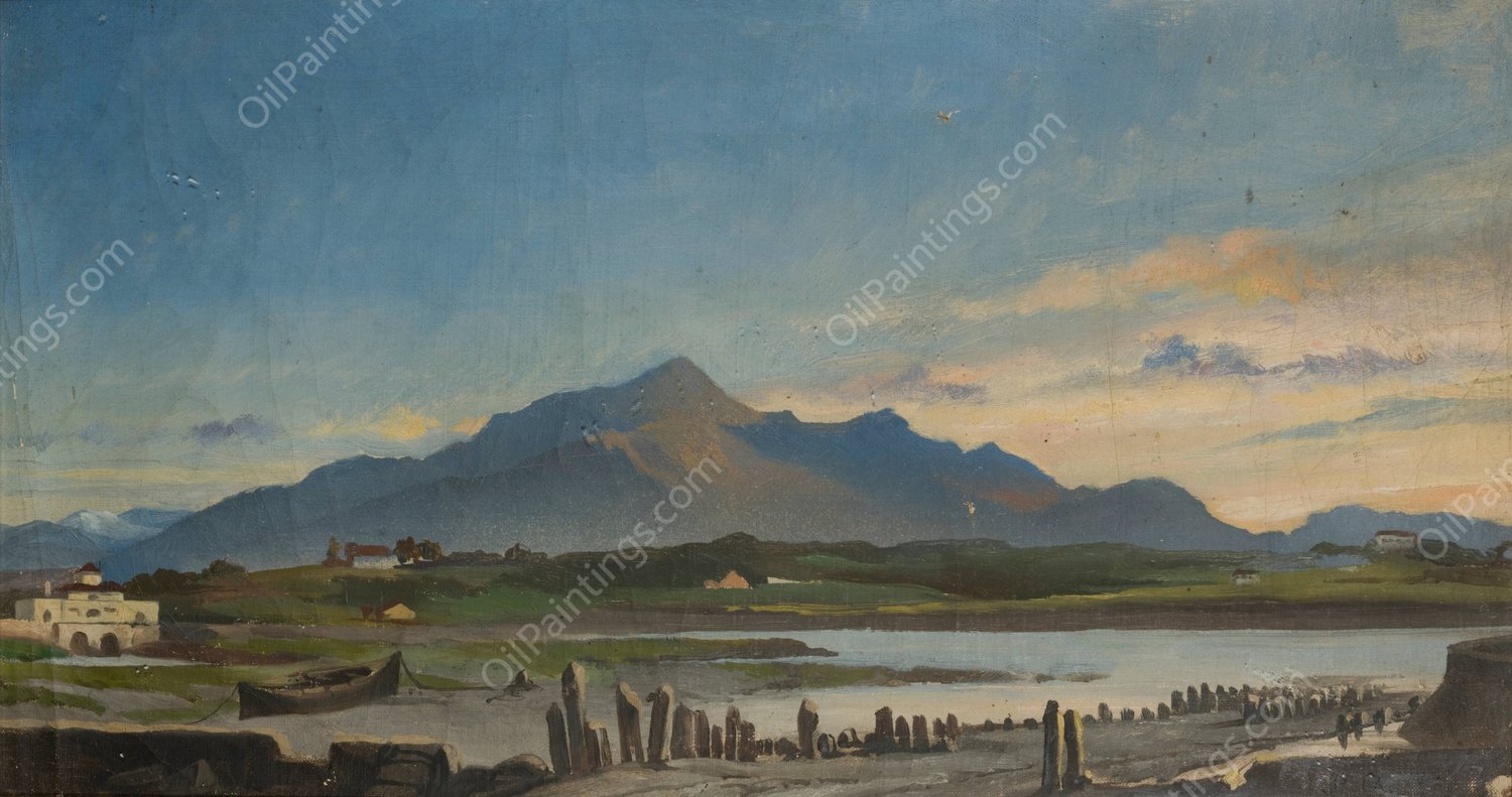 Oriental Landscape  by Stanislaw Von Chlebowski - Hand-Painted Oil Painting Reproduction