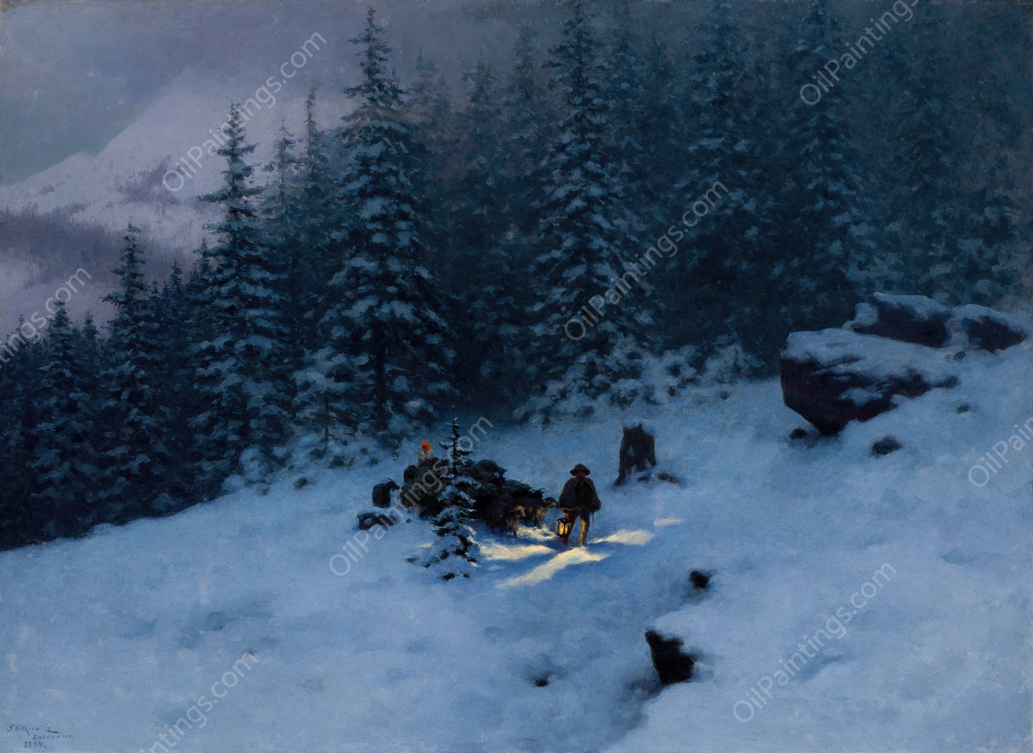 Autumn Pasturage  by Stanislaw Witkiewicz - Hand-Painted Oil Painting Reproduction