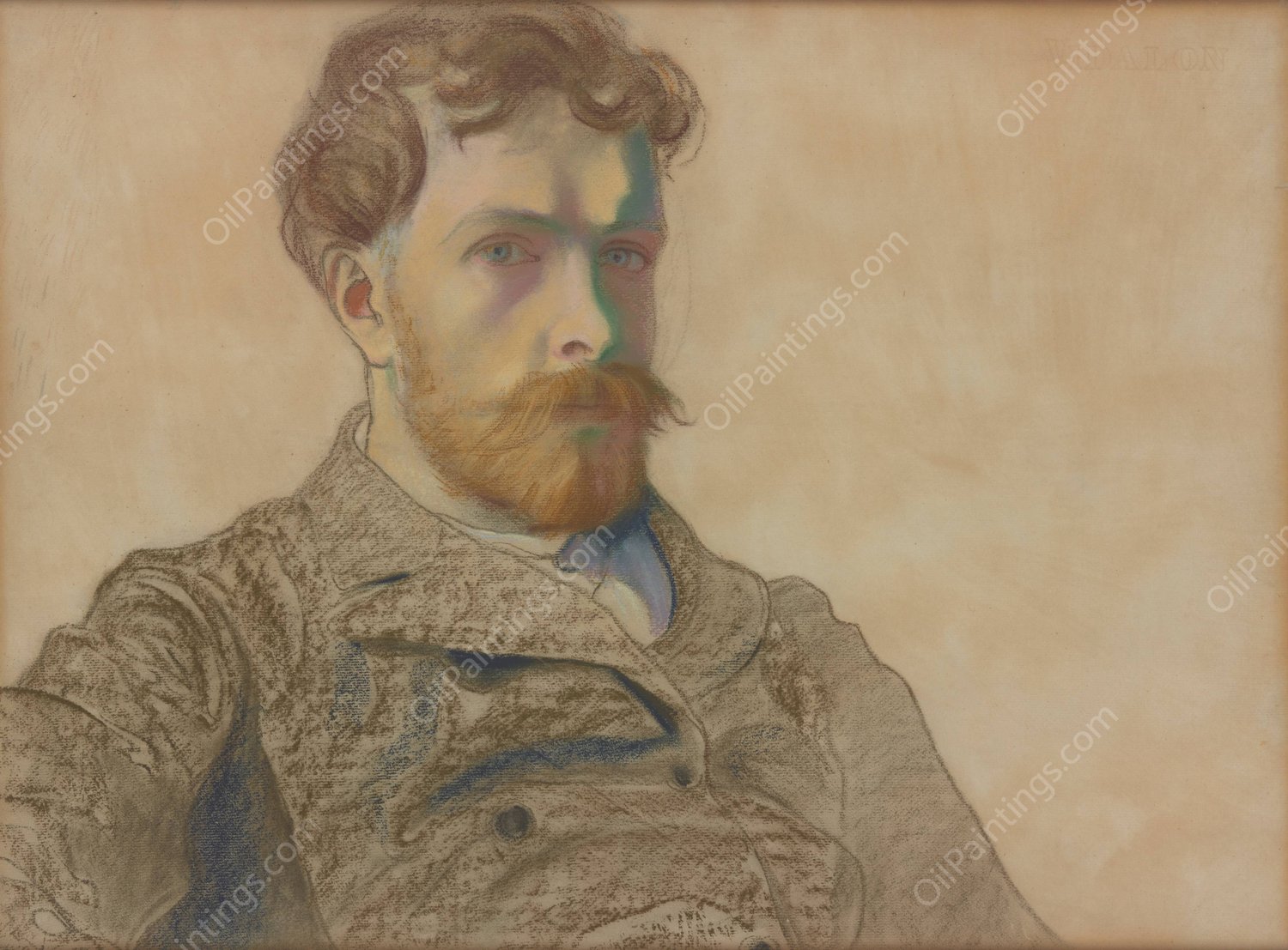 Autoportret Stanislawa Wyspianskiego  by Stanislaw Wyspianski - Hand-Painted Oil Painting Reproduction