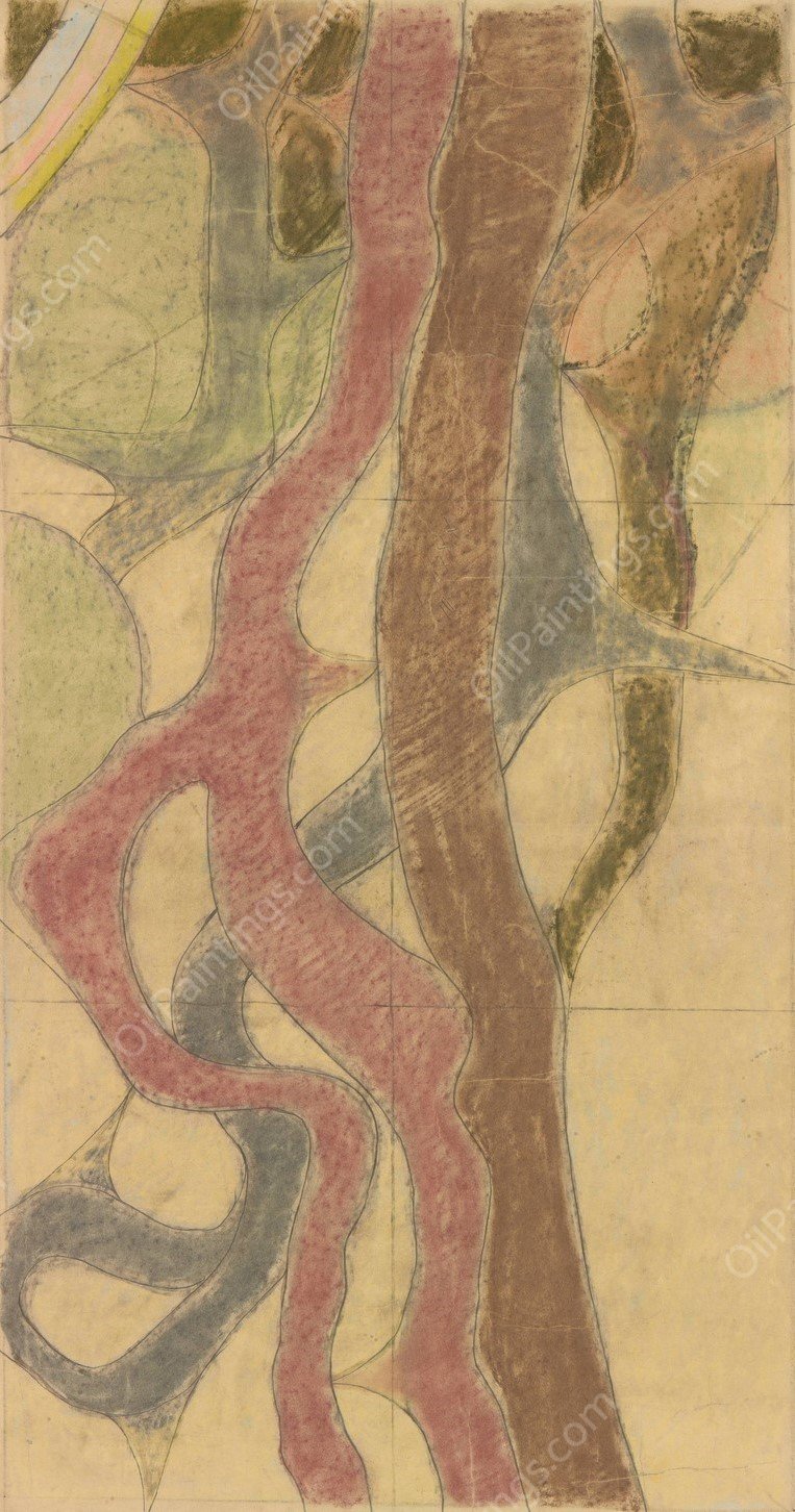 Swiety Franciszek. Projekt witraza do prezbiterium kosciola Franciszkanow w Krakowie  by Stanislaw Wyspianski - Hand-Painted Oil Painting Reproduction