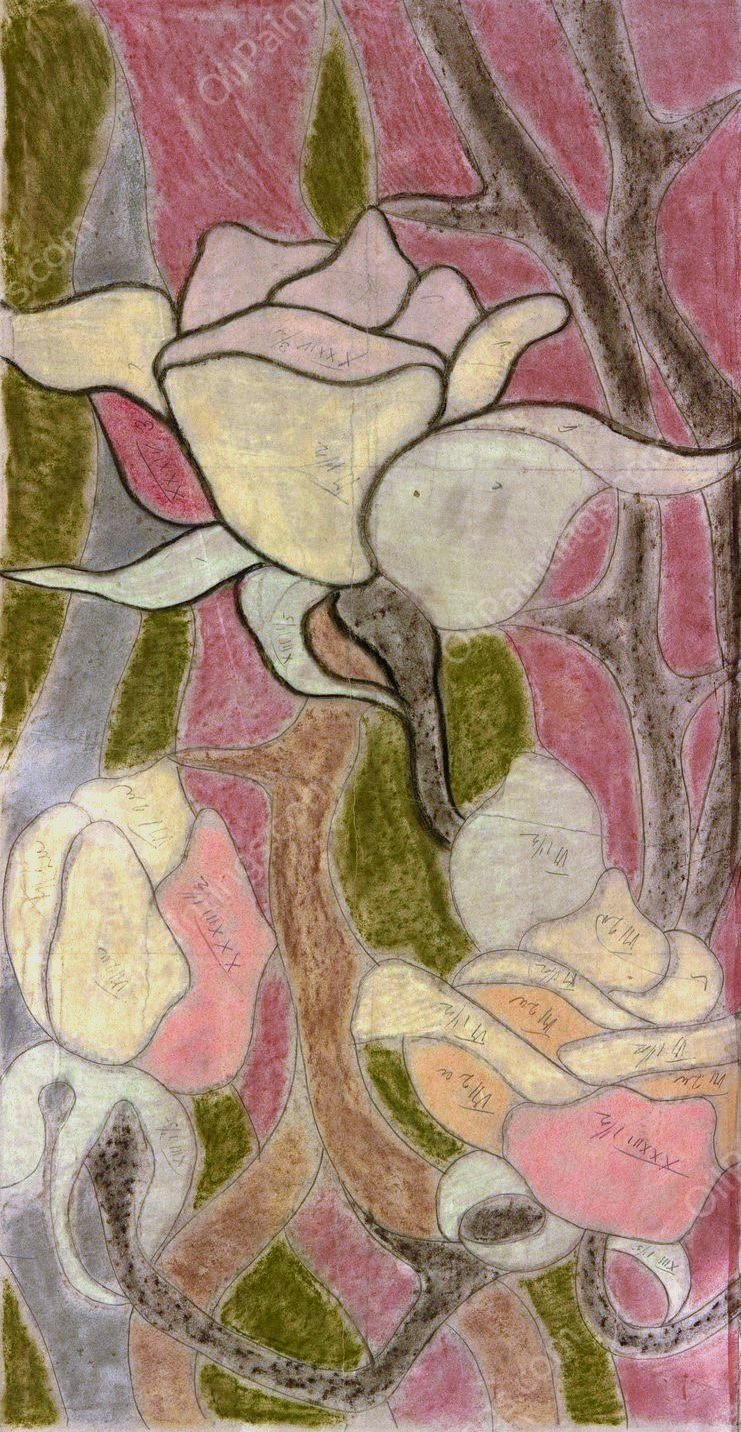 Swiety Franciszek. Projekt witraza do prezbiterium kosciola Franciszkanow w Krakowie  by Stanislaw Wyspianski - Hand-Painted Oil Painting Reproduction