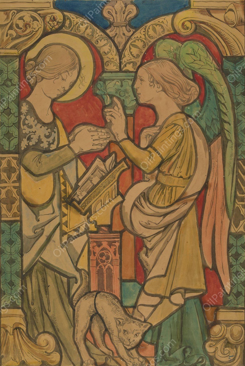 Zwiastowanie  by Stanislaw Wyspianski - Hand-Painted Oil Painting Reproduction