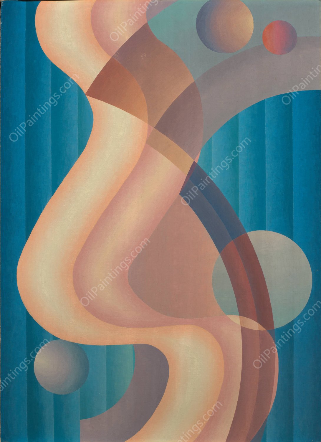 Composition no. 61  by Stuart Walker - Hand-Painted Oil Painting Reproduction