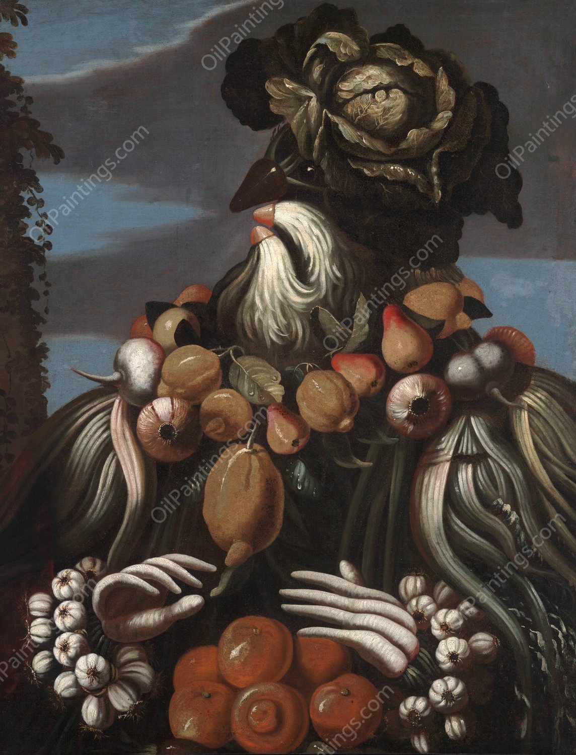 Winter  by Style Of Giuseppe Arcimboldo - Hand-Painted Oil Painting Reproduction