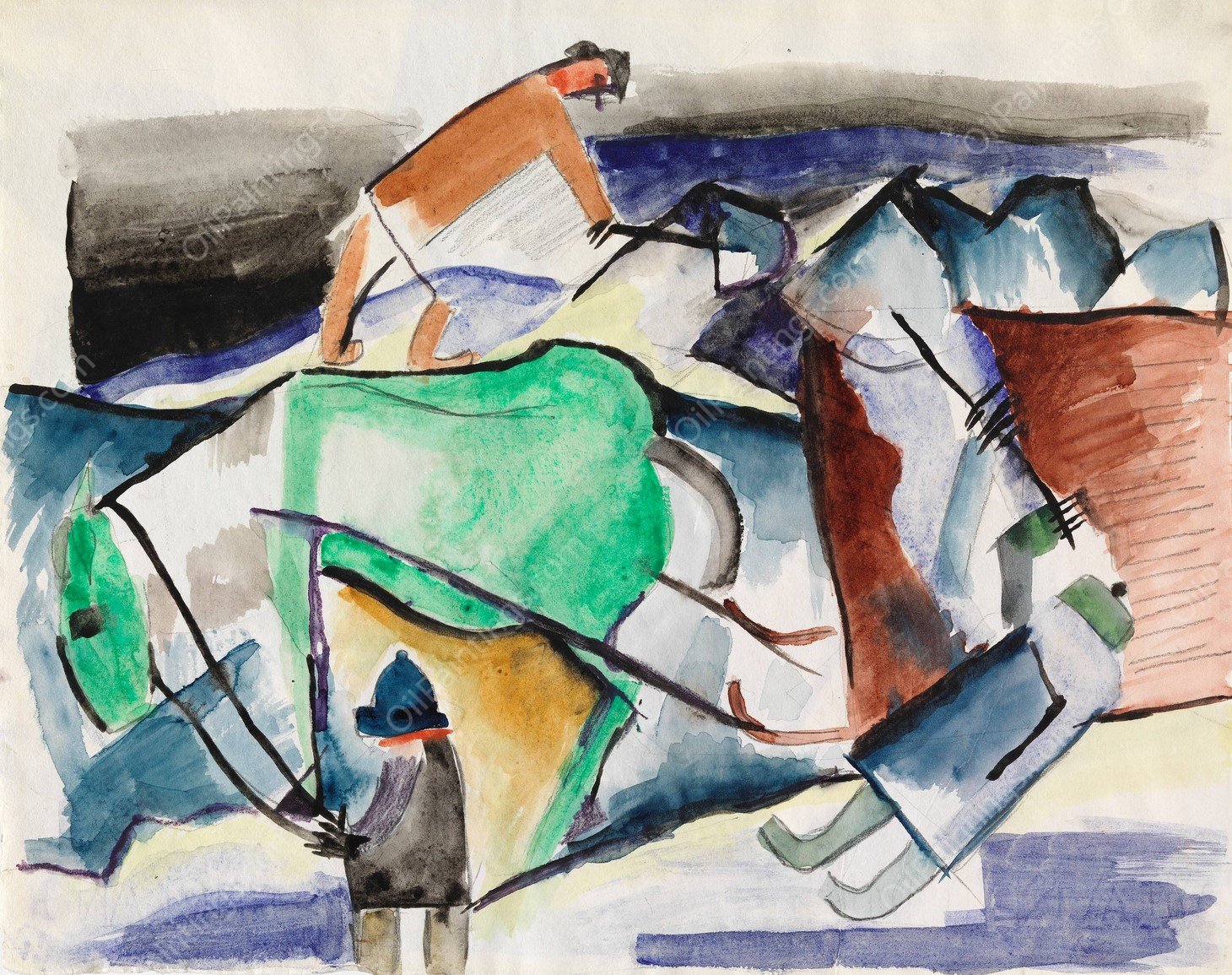 Winter Landscape  by Sulho Sipila - Hand-Painted Oil Painting Reproduction