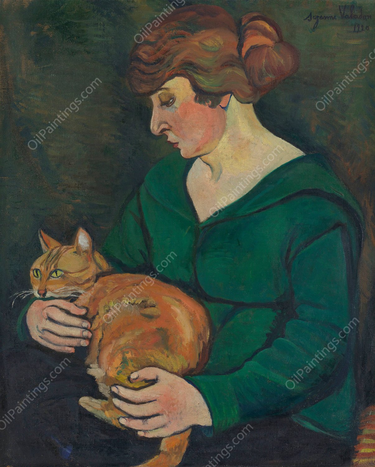 Louson Et Raminou  by Suzanne Valadon - Hand-Painted Oil Painting Reproduction