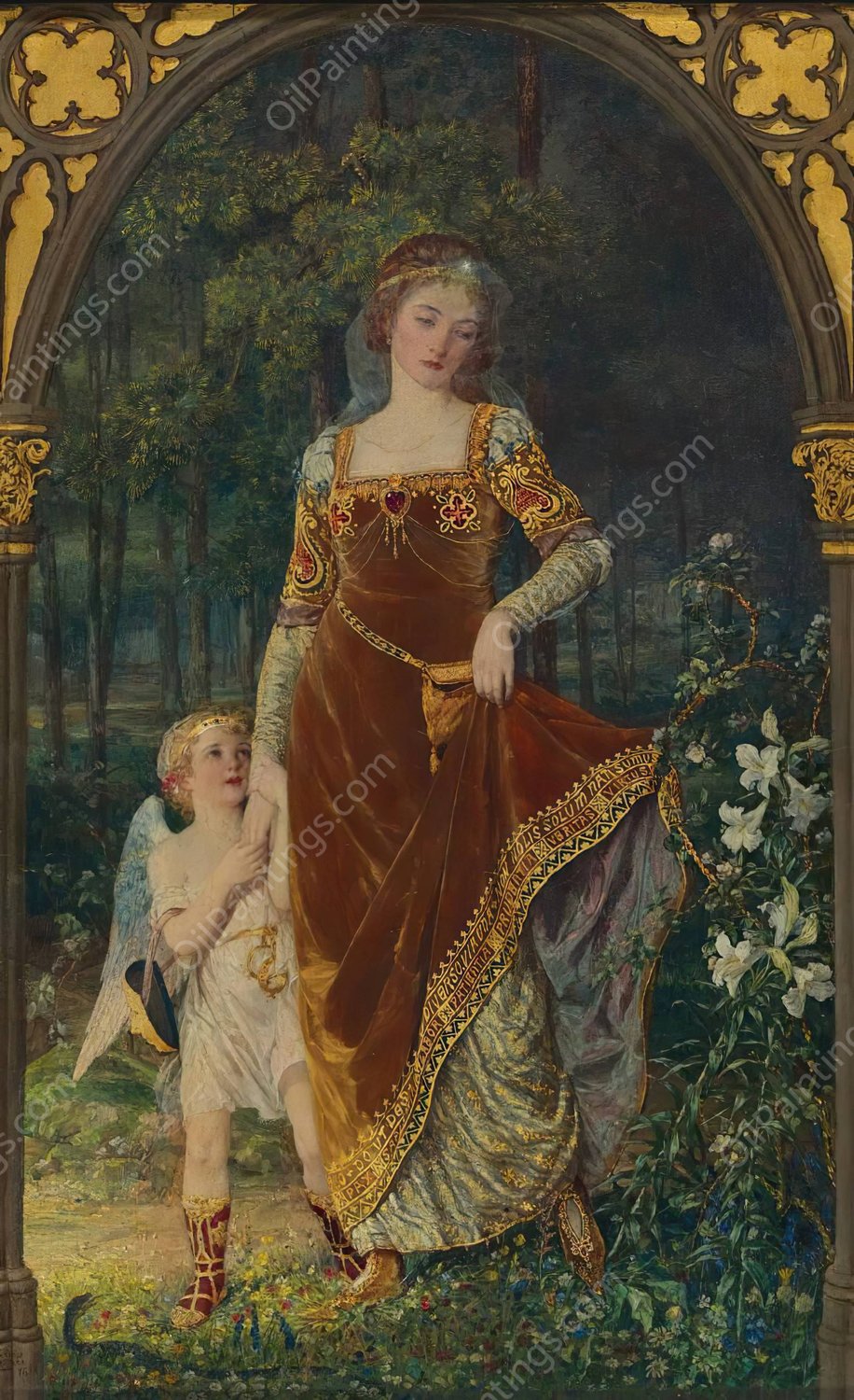 The path of true love never did run smooth  by Talbot Hughes - Hand-Painted Oil Painting Reproduction