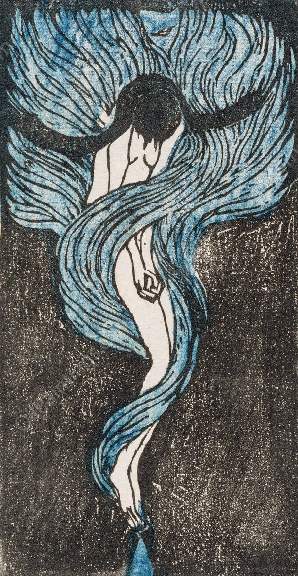 Melancholy  by Tanaka Kyokichi - Hand-Painted Oil Painting Reproduction