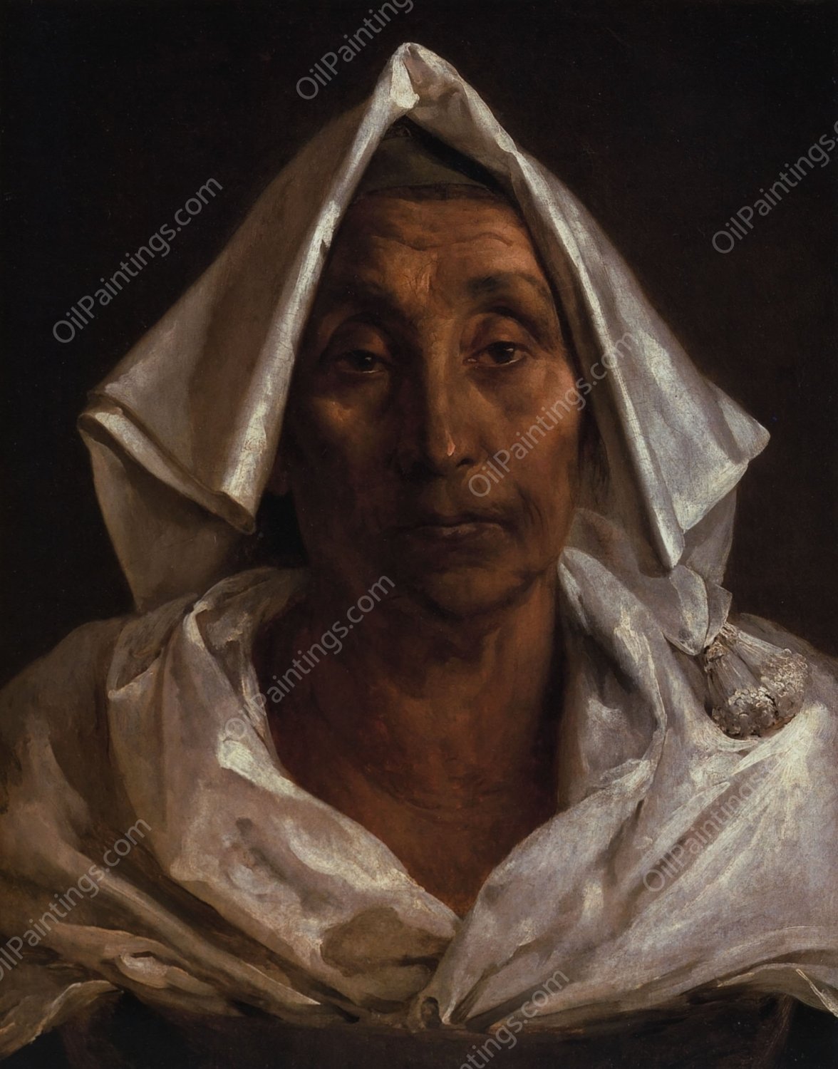Old Italian Peasant by Theodore Gericault - Hand-Painted Oil Painting Reproduction