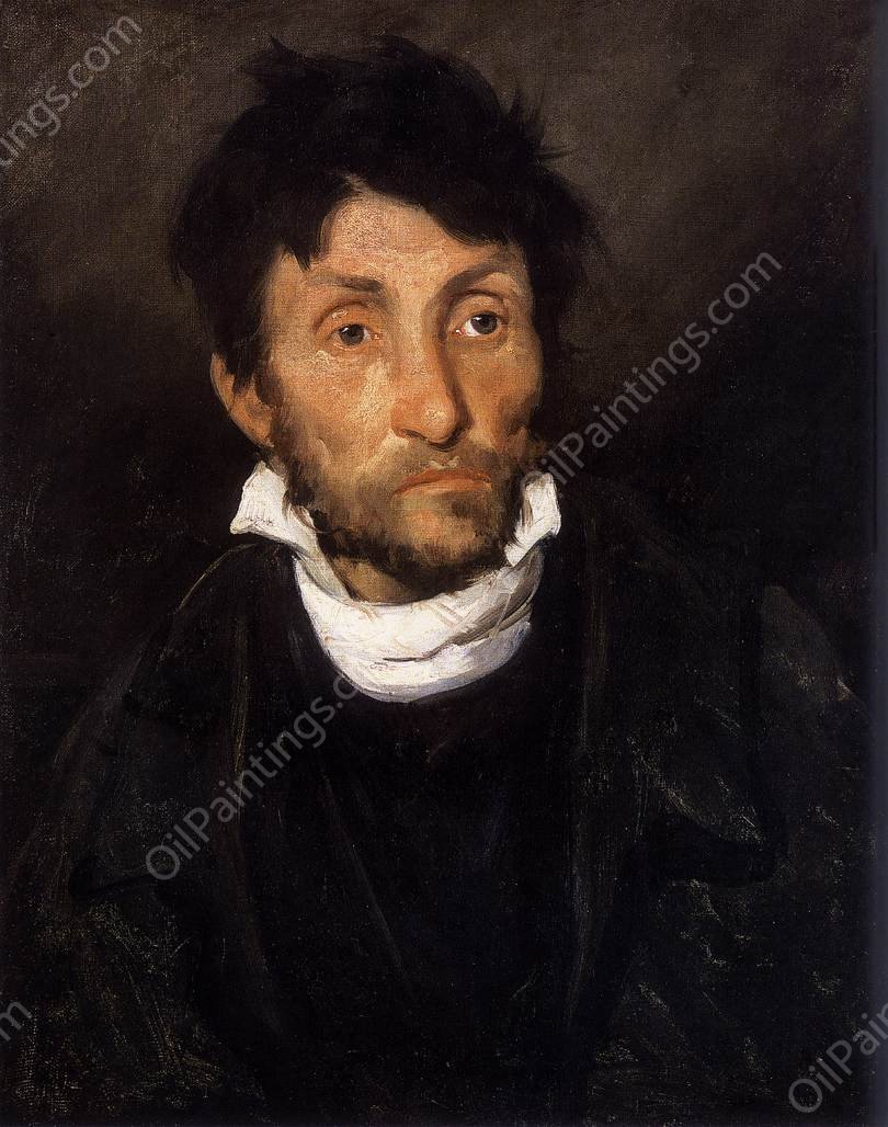 Portrait of a Kleptomaniac by Theodore Gericault - Hand-Painted Oil Painting Reproduction