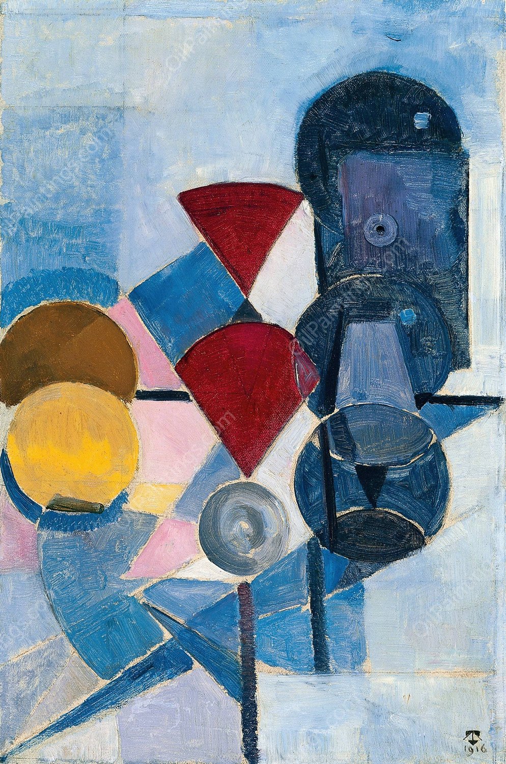 Composition II  by Theo Van Doesburg - Hand-Painted Oil Painting Reproduction