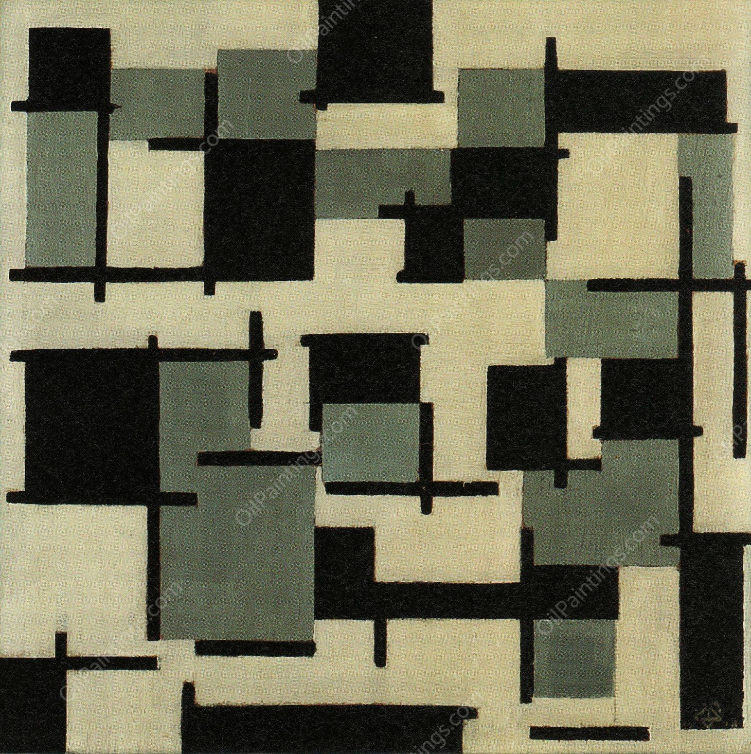 Composition XIII  by Theo Van Doesburg - Hand-Painted Oil Painting Reproduction