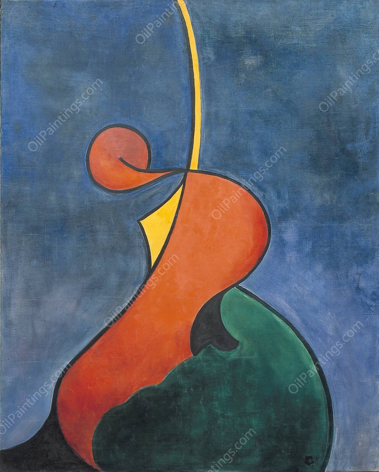 Mouvement heroique  by Theo Van Doesburg - Hand-Painted Oil Painting Reproduction