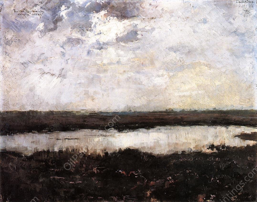 A Pond in Campine by Theo Van Rysselberghe - Hand-Painted Oil Painting Reproduction