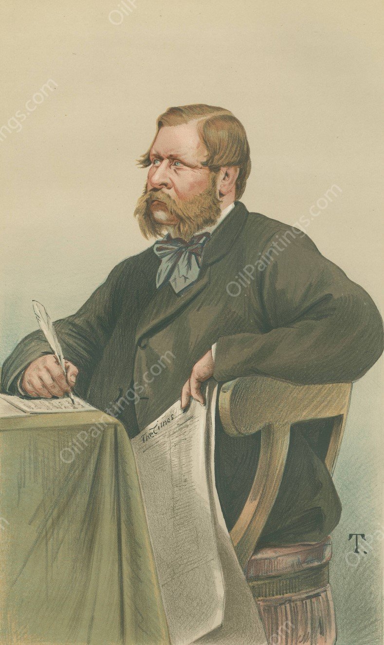 Politicians - Vanity Fair. 'France at the Congress'. Mr. William Henry Waddington.'28 September 1878  by Theobald Chartran - Hand-Painted Oil Painting Reproduction