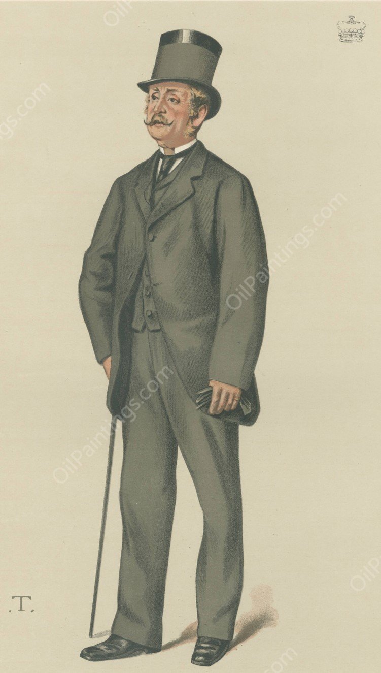 Politicians - Vanity Fair - 'hereditary whip'. Viscount Hawarden. November 26 1881  by Theobald Chartran - Hand-Painted Oil Painting Reproduction