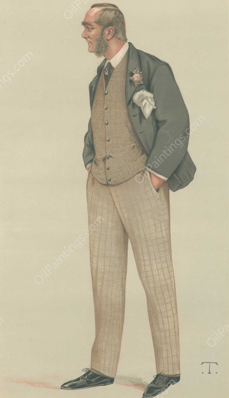Politicians - Vanity Fair. 'Promotion by marriage'. The Rt. Hon. Sir Augustus Berkley Paget. 26 June 1880  by Theobald Chartran - Hand-Painted Oil Painting Reproduction