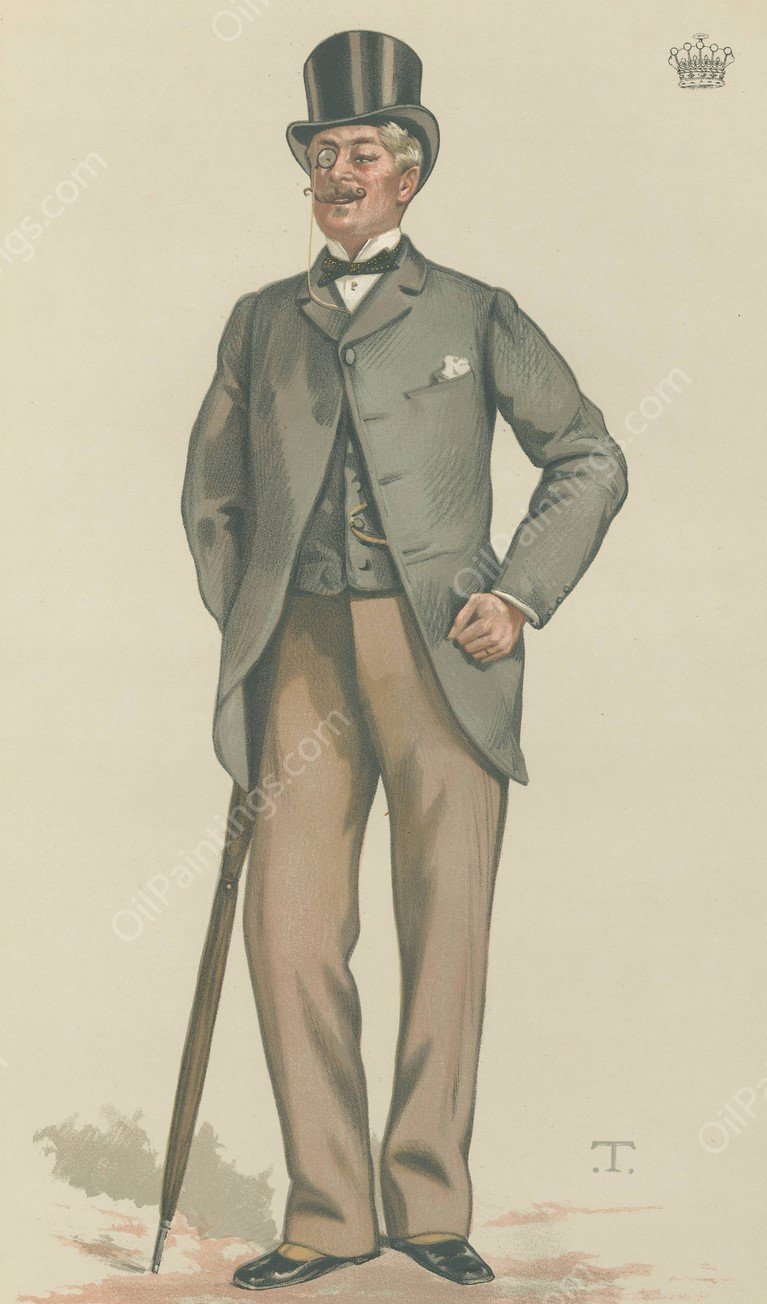 Politicians - Vanity Fair. 'The Kirk of Scotland'. The Earl of Rosslyn. 12 November 1881  by Theobald Chartran - Hand-Painted Oil Painting Reproduction