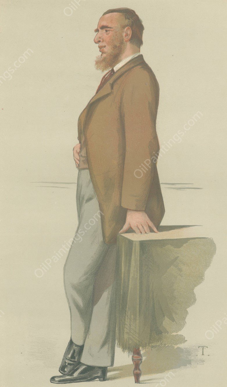 Polititians - Vanity Fair 'Proper self-sufficiency'. Mr. Leonard Henry Courtney. September 25, 1880  by Theobald Chartran - Hand-Painted Oil Painting Reproduction
